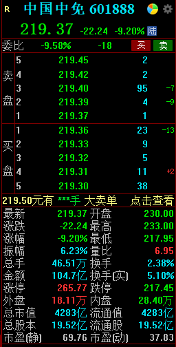 中国中免股价震荡下跌，原因、影响及未来展望