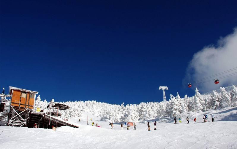 冰山上挑战极限的滑雪之旅