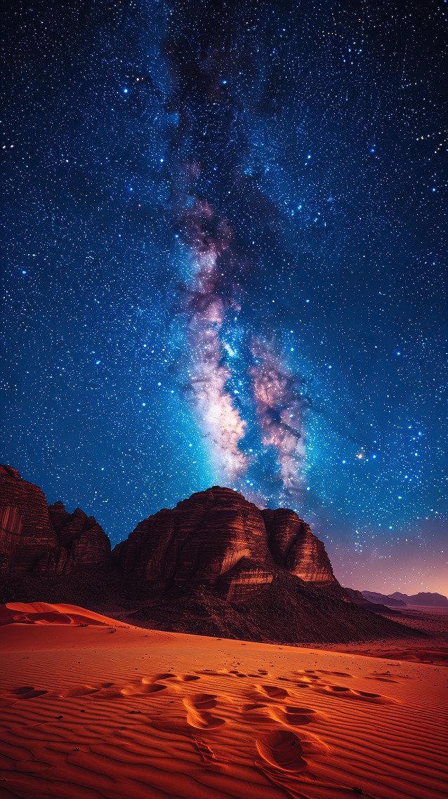 沙漠之夜，星空与寒意的交响诗