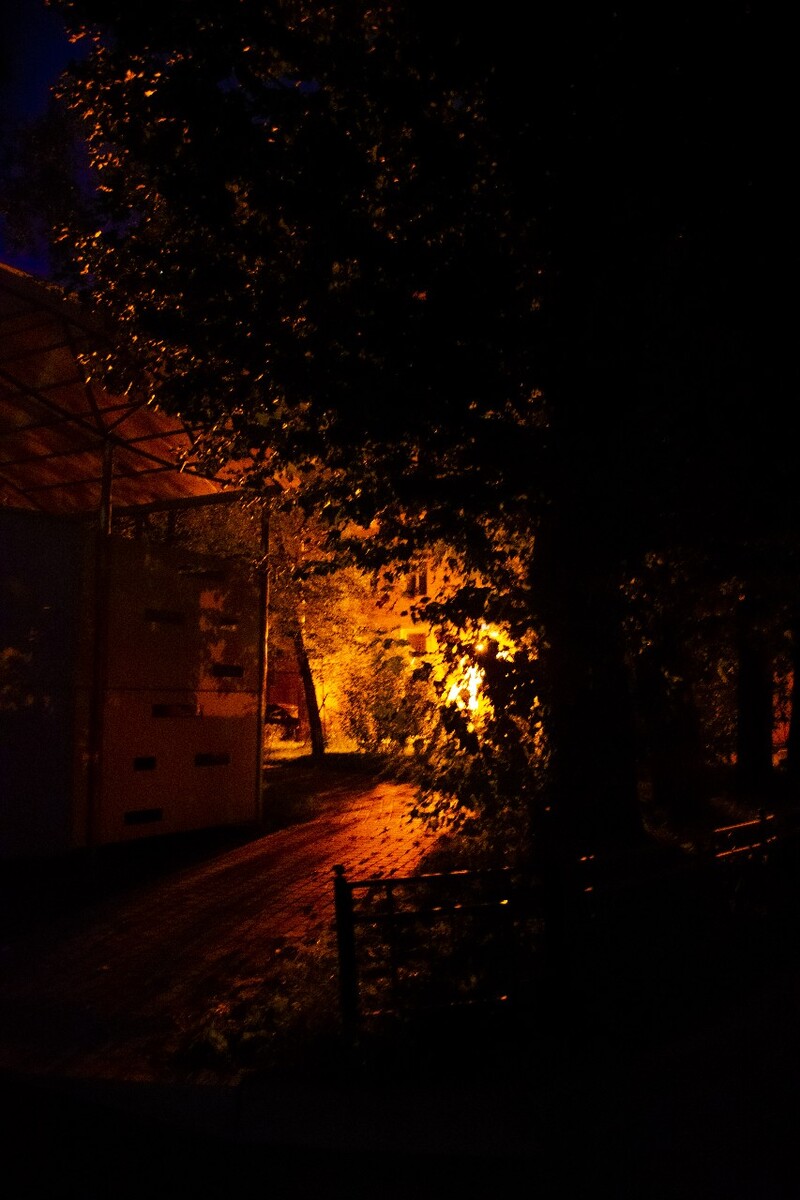 街灯下的夜之寂静
