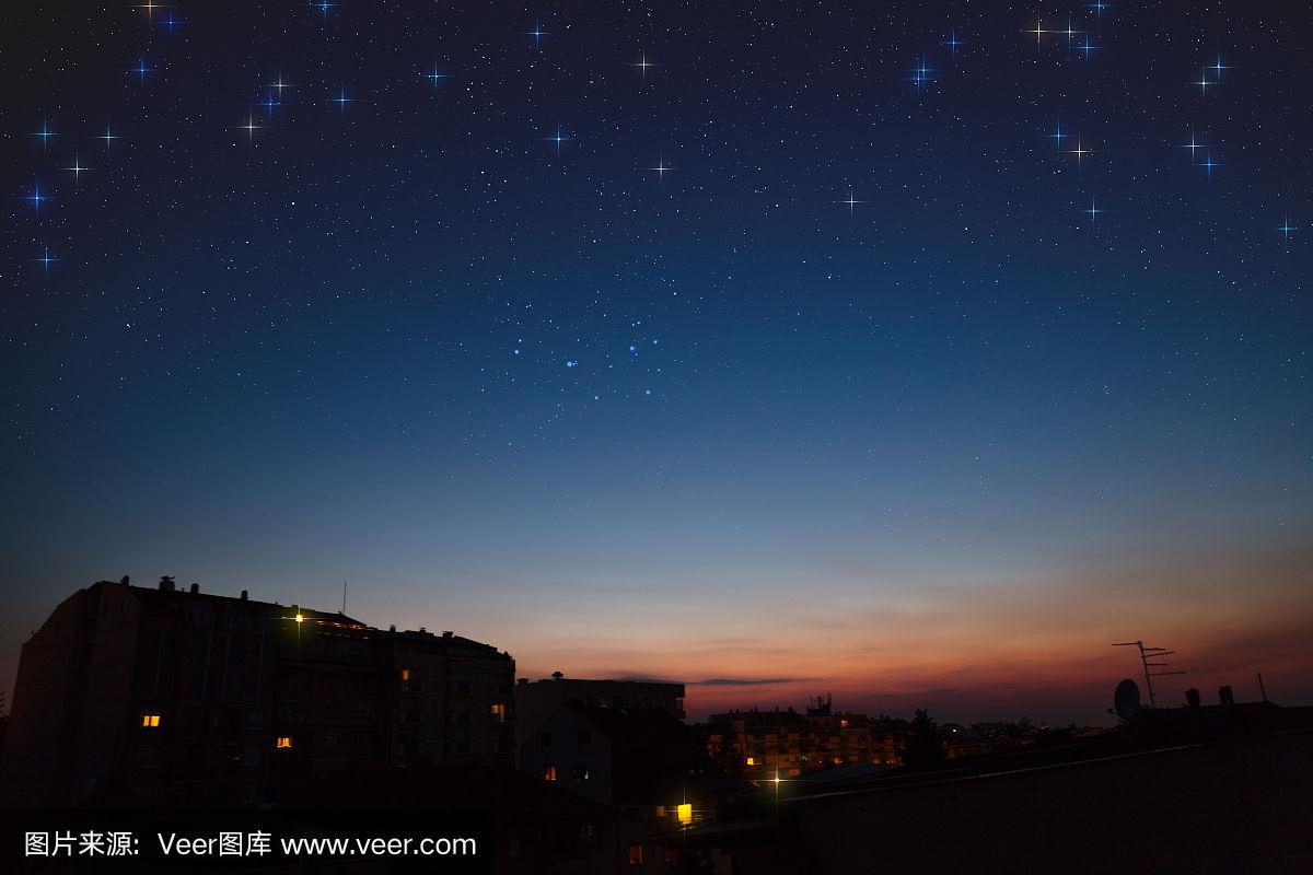 夏日星光诗篇，天际线的夜晚